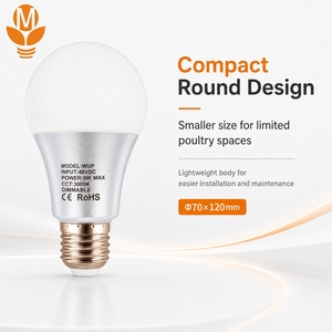 Illuminazione per Allevamenti di Polli 5W 48V DC IP67 Impermeabile, Luce LED per Pollame con Luminosità Regolabile per Case di Polli da Carne, Ovaiole e Allevamenti - Product Image 6