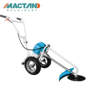 El itme benzinli çalı kesici tekerlekler ile bahçe kullanımı için