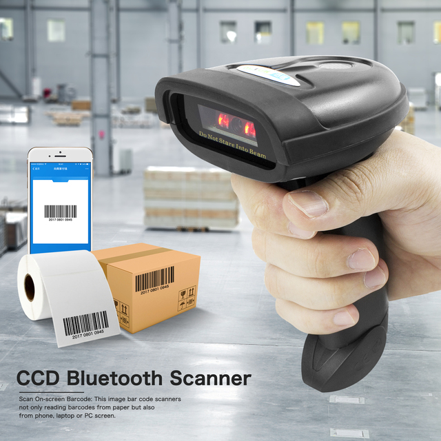 NETUM NT-1228BC Blue Tooth & Wireless CCD Barcode Scanner, Image 1D Barcode Reader