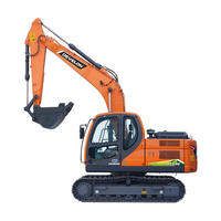 Mini-excavatrice sur chenilles robuste DX60, poids opérationnel de 5750 kg, châssis stable pour terrains complexes, chantiers de construction civile