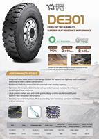 Neumático Radial para Minería de Servicio Pesado AIRLAND ED301 14.00R25 16.00R25 - Alta Durabilidad, Resistente al Calor y a los Cortes, Neumático Todoterreno para Camiones ECE R54