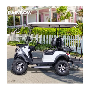 Nouveau chariot de golf électrique 2 + 2 quatre places voiturette de golf pneus de buggy de plage - Product Image 1