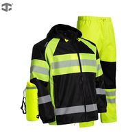 Veste de travail haute visibilité JIADE pour hommes grandes tailles, veste de travail avec capuche, veste légère coupe-vent