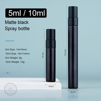 Flacons de parfum en verre SUMEEAR noir mat 5ml 10ml, rechargeables, avec atomiseur, pour échantillons de parfum, logo personnalisé