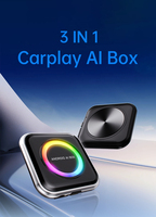 NUEVO Adaptador Inalámbrico CarPlay y Android Auto, Mini Caja Inteligente, Conexión Rápida por WiFi, Plug and Play, Dongle, 1 Año de Garantía, 4GB+64GB