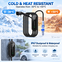 Chargeur EV portable de type 2 CE TUV CB RoHS 16A 32A 230V 50/60Hz 3.5kW 7kW avec minuterie 0-8H, écran LCD, IP67, fournisseur OEM ODM