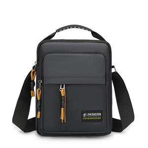 Sac messager pour homme Fashioncon, petit sac en tissu Oxford léger, gris, noir, bleu, kaki, couleur unie, printemps 2025, usage quotidien - Product Image 5