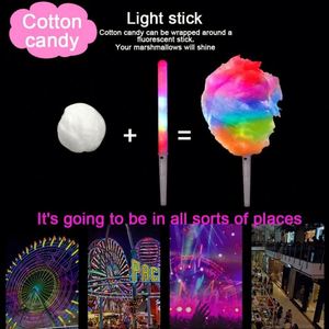 Colorful LED Glow <b>Sticks</b> & Cotton <b>Candy</b> Cones Food-grade PS Material Disposable Christmas Halloween Party Supplies - Product Image 3