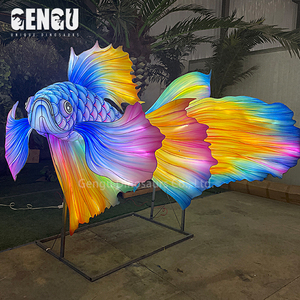 Chất lượng cao handmade sống động như thật cá latern ngoài trời động vật đèn lồng cho lễ hội - Product Image 1