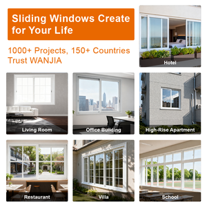 WANJIA French Design Australian Standard UPVC Sliding <strong>Windows</strong> Plastic PVC <strong>Windows</strong> Anti-theft Function <strong>Net</strong> Vinyl Glass <strong>Windows</strong> - Product Image 6