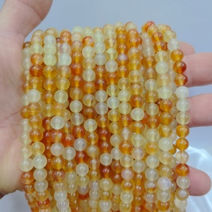 Agata <span class=keywords><strong>Naturale</strong></span> all'Ingrosso, Pietra di <span class=keywords><strong>Giada</strong></span> <span class=keywords><strong>Naturale</strong></span> di <span class=keywords><strong>Colore</strong></span> Giallo, Diverse Dimensioni 8-10mm, Agata Kumquat per Creazione di Gioielli Fai-da-Te - Product Image 5