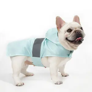 फ़ैक्टरी थोक पालतू रेनकोट चिंतनशील जलरोधक विंडप्रूफ कुत्ते के फैशन गियर कपड़े