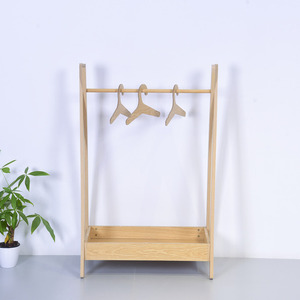 Appendiabiti in bambù personalizzati all'ingrosso con scarpiera e appendiabiti, adatti per pavimenti e camere da letto interne - Product Image 2