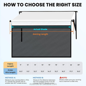 PVC <strong>Mesh</strong> RV Awning Sun Shade Screen Motor Home With Zipper Easy Install Sunscreen Shade For Trailer Awning - Product Image 2