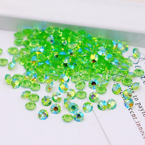 Strass pour ongles en résine AB irisée, à fond pointu, dos plat, effet brillant, pour la décoration des ongles - Product Image 3