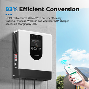 Convertisseur solaire hybride 6,5 kW 6500 W 48 V à onde sinusoïdale pure hors réseau avec contrôleur de charge MPPT pour système solaire domestique - Product Image 5