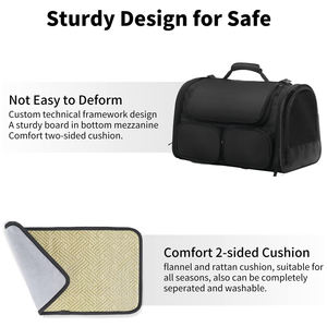 Beste Flug gesellschaft genehmigt schwarz weichen Flug kleinen Hund Haustier Träger Einkaufstasche für Flugzeug Auto Motorrad Reisen - Product Image 6