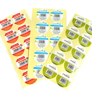 Custom Products SKU QR Bar Code Labels Packaging Sheet Roll Sticker With Logo Full Color Printing