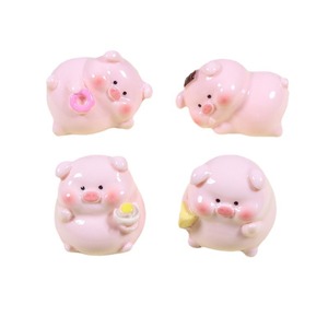 Accesorios de Resina 3D Kawaii, Pegamento en Crema para Manualidades, Lindos Cerditos, Decoración para Carcasas de Teléfono, Pinzas para el Cabello, Colgantes, Adornos Pequeños para Llaveros - Product Image 4