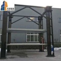 Pont élévateur de stationnement DAYANG PJS manuel à 4 poteaux, à entraînement hydraulique, 3 places, pour berlines et SUV, design large vert, capacité de charge 2000 kg, moteur 5,5 kW