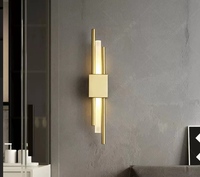 Applique murale longue 6W pour salon, mur de fond, bureau, chambre à coucher, lampe de chevet, style simple, moderne, nordique, luxe léger, créative, motif grille