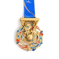 Medalla Deportiva de Aleación de Zinc Dorada de la Mejor Calidad al por Mayor, Trofeo de Fiesta, Medalla de Maratón de Metal 3D Personalizada en Blanco