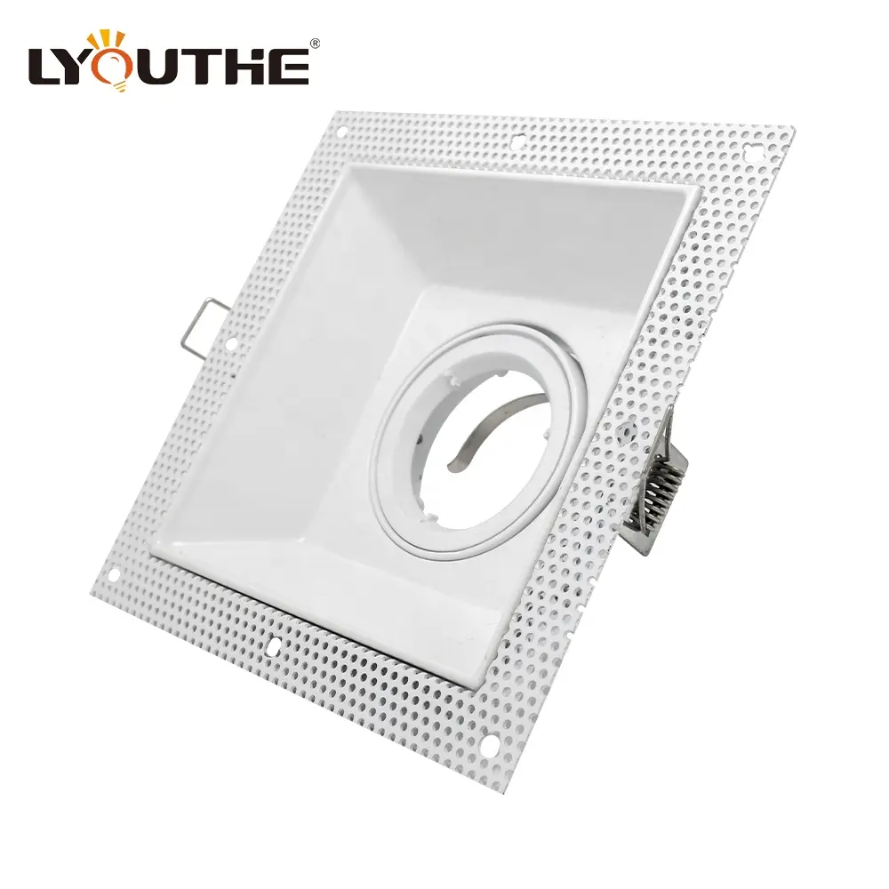 Ultra slim die-casting aluminum deep cup GU10 MR16 rotatable embedded square trimless down lights