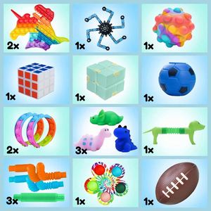 Anti-stress 44 pièces : Porte-clés, Fidget Spinner, Slider tactique en métal EDC, Jouet pistolet fidget en crochet en forme de canard qui crie, pour jouets fantaisie et farces - Product Image 3