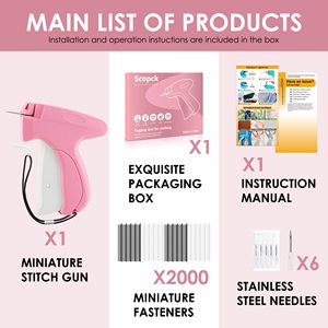 Pistola de Etiquetas Micro Stitch, Accesorio para Fijar Acolchados Rápidamente, <span class=keywords><strong>Aguja</strong></span> de Pegamento Efectiva para Ropa con Etiqueta para Costura, Herramienta de Costura de Plástico - Product Image 6