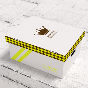 Caja de zapatos personalizada, versión pública, logotipo de moda, caja de zapatos de media cubierta, impresión creativa en color, suministro directo de fábrica - Product Image 2