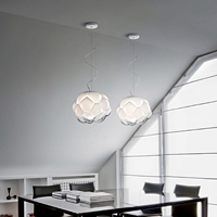 Lustre moderne minimaliste en verre blanc, luminaire suspendu créatif en forme de nuage pour la décoration de hall, café, restaurant