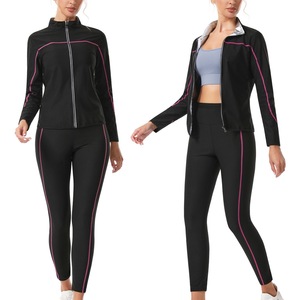 Nuovissima Tuta Sauna da Donna a Maniche Lunghe con Cerniera per Bruciare <span class=keywords><strong>Grassi</strong></span> e Sudare, Top da Allenamento per Palestra e Fitness, Set Sauna Fitness - Product Image 3