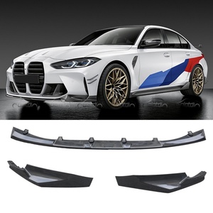 Spoiler avant en fibre de carbone MP pour BMW G80 M3 G82 M4 avec séparateurs, 2020 et plus, tuning automobile - Product Image 1