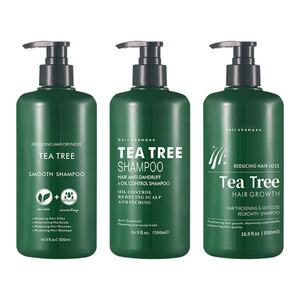 Champú de Árbol de Té Natural y Orgánico de 500 ml al por Mayor para el Cuidado del Cabello, Control de Grasa, Nutritivo, Suavizante y Anticaspa - Product Image 1