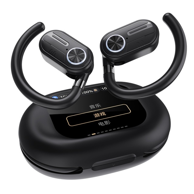 OWS Wireless Headphones Digital Display Adjustable Rotating Earhooks Low Latency Open-Ear Design ENC IPX4 Waterproof for Long
