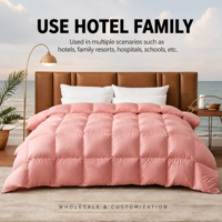 Couette matelassée en duvet de canard blanc 90% pour hôtel 5 étoiles, taille King, 1500g, enveloppe en coton doux et ciré, insert de couette d'hiver certifié RDS