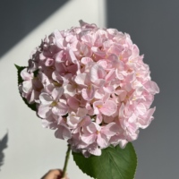 Y-H054 Vente en gros de fleurs d'hortensia artificielles de haute qualité en soie rose pour la décoration de la maison, de mariage et de la Saint-Valentin