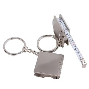 Llavero de Aleación de Zinc Estilo Vintage con Cinta Métrica Metálica, Impresión UV, Ligero, Logotipo Personalizado, Diseño Creativo - Product Image 1