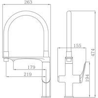 Robinet de cuisine en laiton haut de gamme avec mitigeur de cuisine pour canalisation d'eau pure