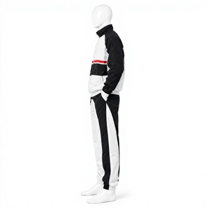 Conjunto de Dos Piezas de Chaqueta Cortavientos de Nylon con Logotipo Personalizado, Transpirable e Impermeable, Traje Deportivo Holgado para Hombre - Product Image 2