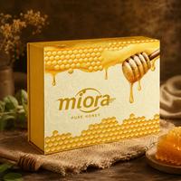 Boîtes d'emballage en carton rigide personnalisées avec impression et gaufrage pour Shilajit, bouteilles de miel, et boîtes en papier pour miel avec cuillère
