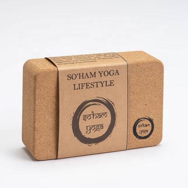Eco Friendly Personalised Fitness Exercise Cheap Cork Yoga Block Set