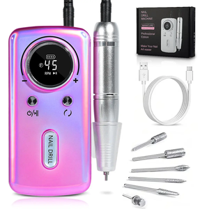 <span class=keywords><strong>Ponceuse</strong></span> à Ongles Électrique Professionnelle Haute Vitesse 45000 tr/min pour Manucure Pédicure, Machine à Forer les Ongles Rechargeable pour Retrait de Gel - Product Image 1