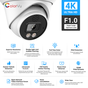 Vikylin 6MP 4k <span class=keywords><strong>8MP</strong></span> PoE IP âm thanh 2 chiều 98ft tầm nhìn màu đêm F1.0,MicroSD 256GB, <span class=keywords><strong>Camera</strong></span> vòm ngăn chặn hoạt động - Product Image 2