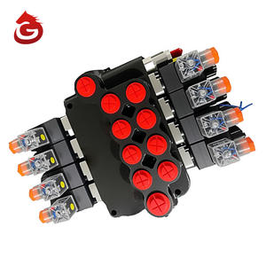 P80 80l/मिनट इलेक्ट्रो-हाइड्रोलिक सोलनॉइड नियंत्रण वाल्व दिशात्मक मोनोब्लॉक मैनुअल प्रवाह नियंत्रण वाल्व - Product Image 1