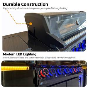 <span class=keywords><strong>Barbecue</strong></span> <span class=keywords><strong>à</strong></span> <span class=keywords><strong>gaz</strong></span> extérieur en acier inoxydable avec armoire de rangement, ensemble de cuisine BBQ au propane en promotion - Product Image 3