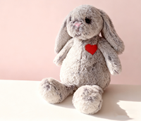 Peluche Lapin Cœur pour la Saint-Valentin - Jouets en Peluche Lapin Doux en Couleurs Assorties, Idéal pour les Cadeaux et le Jeu