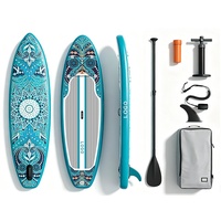 Planche de SUP gonflable personnalisée avec matériaux EVA et PVC, planche de paddle pour le surf sur les vagues