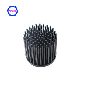 TCH factory anodized black round pin fin aluminum street light heatsink lhp heat sink for 200 watt cob ledfood