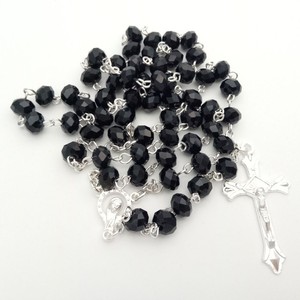 Venta al por mayor de rosarios de cristal <span class=keywords><strong>Santo</strong></span> Cristiano Católico Sublimación Centro de mesa Crucifijo Cruz <span class=keywords><strong>Rosario</strong></span> Collar de cuentas para la oración - Product Image 4